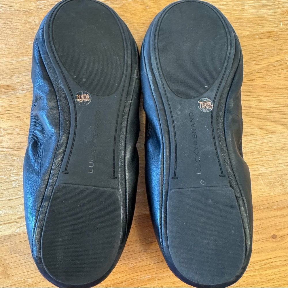 Lucky Brand Black Leather Flats - Picture 5 of 7
